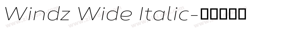 Windz Wide Italic字体转换